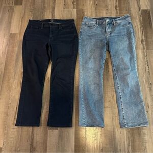 NYDJ Petite Size 10 Jeans - Sheri Jean (dark) and Marilyn Straight Jean (light)